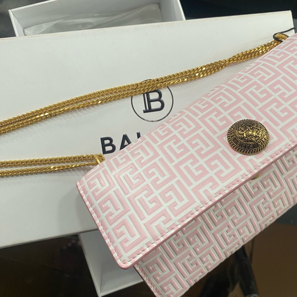 Balmain Purse With Gold Chain